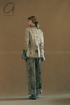 MUTEDANCE blue printed top MD23FW13 blue PM97